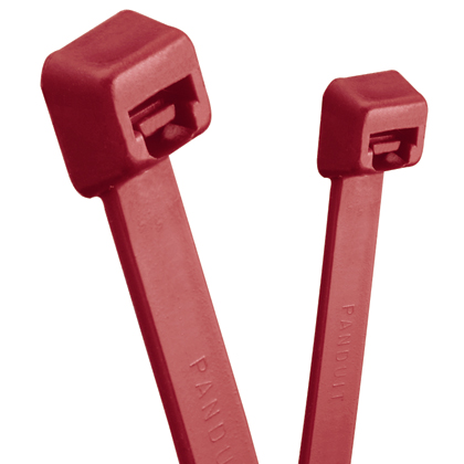 Panduit Pan-Ty Low Flammability Cable Tie; Maroon; HALAR; Standard; 11.6" Length; 3" Bundle Diameter; 1000 ct.